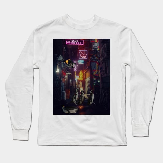 Danger Ducks Long Sleeve T-Shirt by Cole Hunt